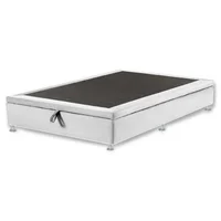 Base Cama Baul Hidraúlica 120x190 Blanco Microfibra