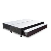 Cama Nido Denver Dividida 200x200 Gris Ecocuero