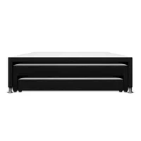 Cama Nido Triplex 3 Niveles 120x190 Negro Ecocuero