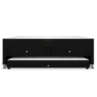 Cama Nido Duplex Con Cajones 90x190 Negro Ecocuero