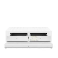 Cama Nido Duplex Con Cajones 90x190 Blanco Microfibra