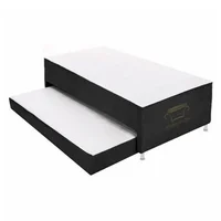 Cama Nido Duplex + Colchones Incorporados 100x190 Gris Microfibra