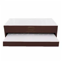 Cama Nido Duplex + Colchones Incorporados 120x190 Café Ecocuero