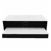 Cama Nido Duplex + Colchones Incorporados 90x190 Negro Microfibra