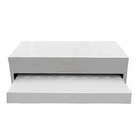 Cama Nido Duplex + Colchones Incorporados 120x190 Blanco Ecocuero