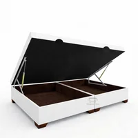 Base Baul Dividida Elegant 140x190 Blanco Ecocuero