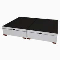 Base Baul Dividida Elegant 160x190 Blanco Microfibra