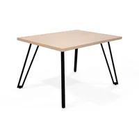 Mesa de Comedor Forest 75x120x90 Oasis Metalico Negro