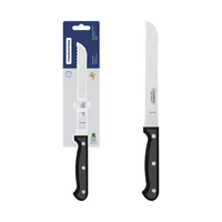 Cuchillo 7" Tramontina Ultracorte para Pan En Acero Inoxidable y Polipropileno Negro