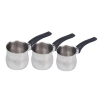 Set de 3 Ollas Lecheras En Acero