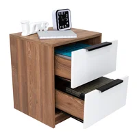 Mesa de Noche Kaia 48x41x36cm Miel+ Blanco Set X 8 Unidades