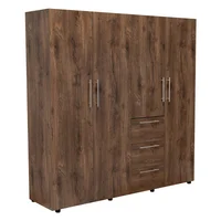 Closet Harlem Eco 184X181X50cm Rta Café Blanco Set X 12 Unidades