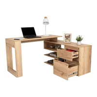 Escritorio A Leza 73.5X121.5X137.5 Madera natural Set X 12 Unidades