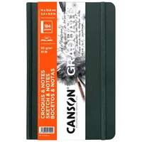 Cuaderno Canson Graduate14x21.6cm 90g Gris Osc C31200l042
