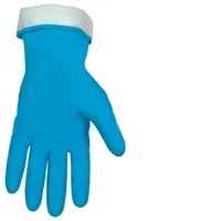 Guante de Latex 18 Mil Espesor Azul 12 Pulgadsa de Largo Con Flock