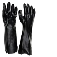 Guante Pvc Extra Largo 18 Pulgadas Color Negro