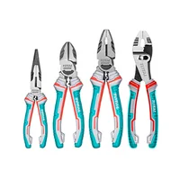 Juego de Alicates Combinados  4 Piezas  6" 7" y 8" Cr-V en Blíster Total Tools Tht2k0488