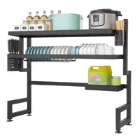 Seca Platos Acero Inoxidable 65cm Escurridor Vajilla 2 Pisos