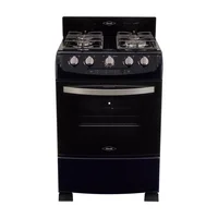 Estufa de Piso Haceb 4 Puestos Gas Natural Cristal 60 cm Torre Azul