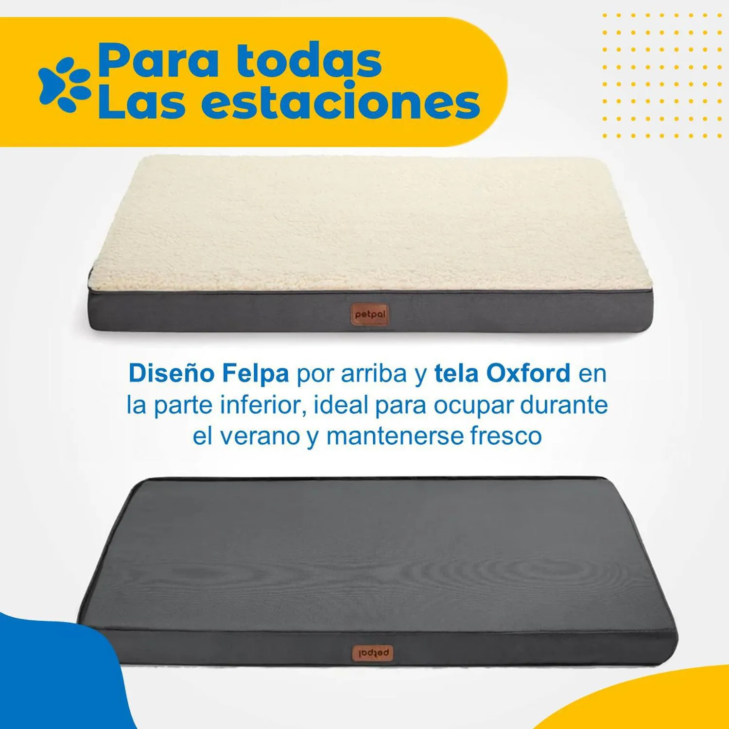 Cama Mascota Perro Reversible Lavable Mediana Petpal 4