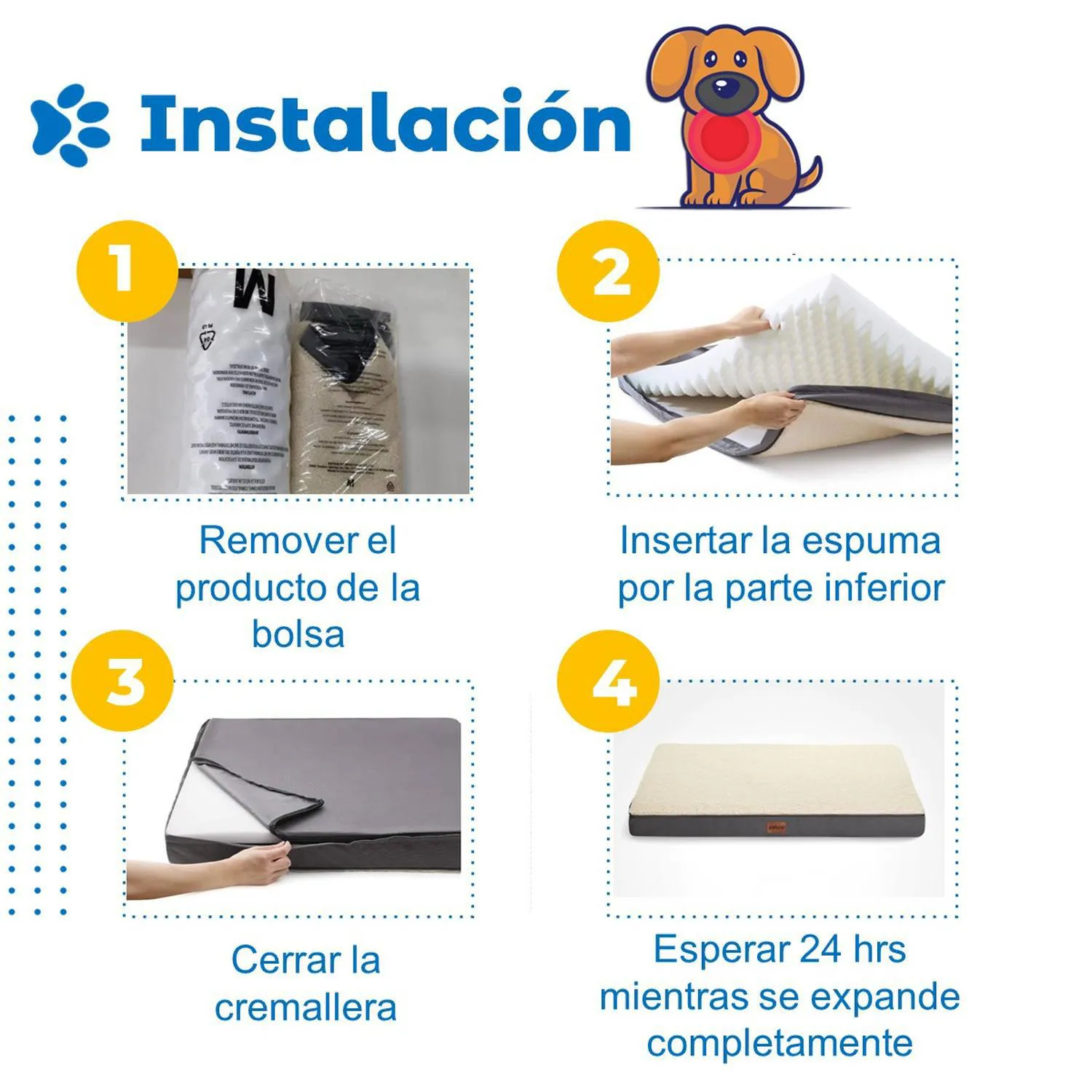 Cama Mascota Perro Reversible Lavable Mediana Petpal 7