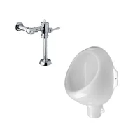 Kit Orinal Quant Entrada Superior +Fluxómetro Para Orinal Accionamiento Palanca Institucional Baños Comerciales Cromado Consumo 4 l/ciclo