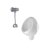 Kit Orinal Quant Entrada Superior +Grifería Orinal Push Institucional Baños Comerciales Cromada Consumo 1.5 l/ciclo