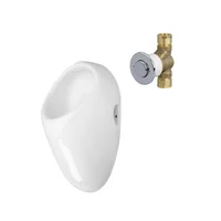 Kit Orinal Lid Entrada Posterior +Válvula Orinal Antivandalica Push Pressmatic Empotrada Institucional Baños Comerciales Cromada. No Incluye Lit Conexión Interna Consumo 0.5 l/ciclo