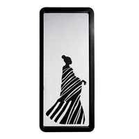 Cuadro Espejo Mujer de Pie 27x60 cm Plata Murarte
