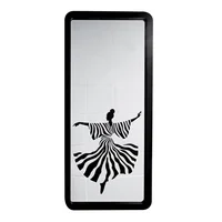 Cuadro Espejo Mujer Bailando 27x60 cm Plata Murarte