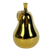 Fruta Pera Cerámica 7.5x12.5 Cm Oro Dinastía