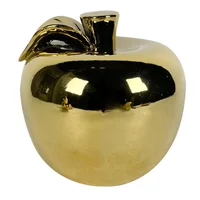 Fruta Manzana Cerámica 14.5x14.5 Cm Oro Dinastía