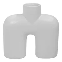 Florero Arco Cerámica 20x19 Cm Blanco Nara