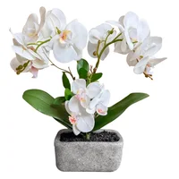 Planta Artificialificial Orquídea Matera Rectangular 36x38 Cm Blanco Florea