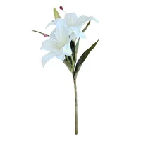 Flor Artificial Lirio 2 Flores 21x45 Cm Blanco Florea