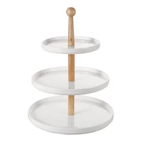 Torre 3 Pisos Porcelana 30x38 cm Blanco Utilitarios