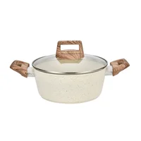 Hamilton Beach Olla Con Asas de 20cm y Tapa de Vidrio. Antiadherente de Cerámica.