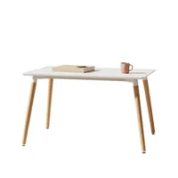 Mesa Rectangular Blanca Luna 120x80cm Diseño Nórdico Moderno