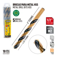 Brocas para Metal HSS 1/2 X 5 Piezas