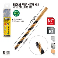 Brocas para Metal HSS 1/4 X 10 Piezas