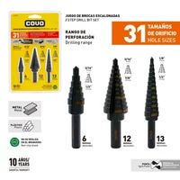 Brocas para Metal Escalonada 6 -12- 13 Medidas
