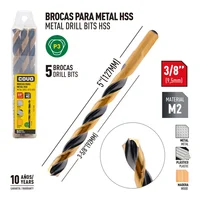 Brocas para Metal HSS 3/8 X5 Piezas