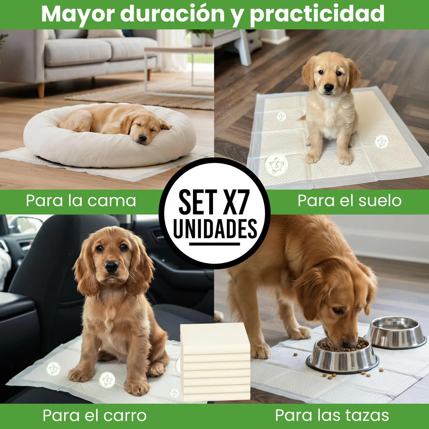 Toallas Acostumbradoras X7 Eco Bamboo Tapete para Mascotas