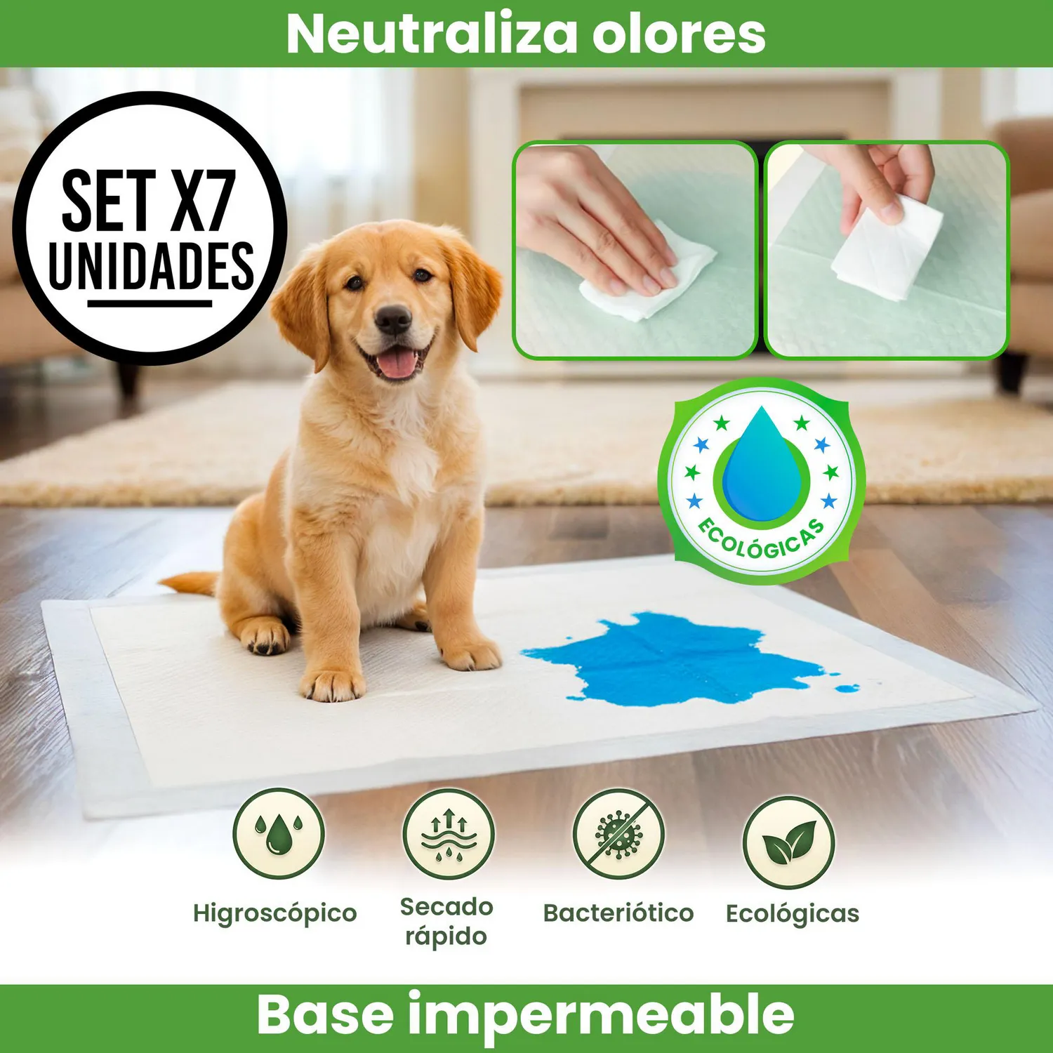 Toallas Acostumbradoras X7 Eco Bamboo Tapete para Mascotas 3