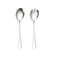 Set x2 Cubiertos para Servir Ensaladas Color Plata