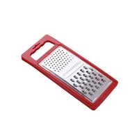 Rallador de Alimentos de Mano Tradicional Con Borde Plástico Rojo