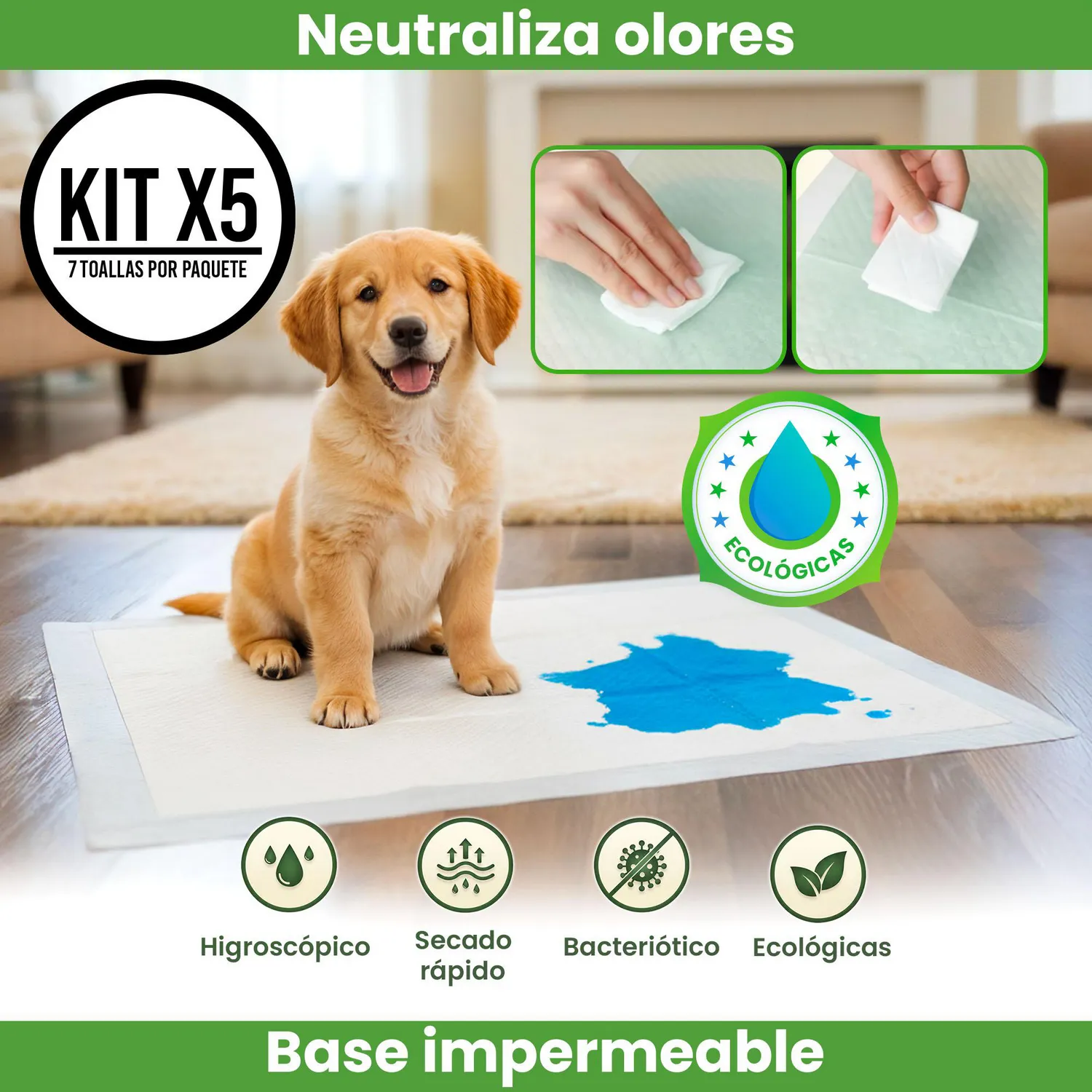 Toallas Acostumbradoras X35 Eco Bamboo Tapete para Mascotas 3