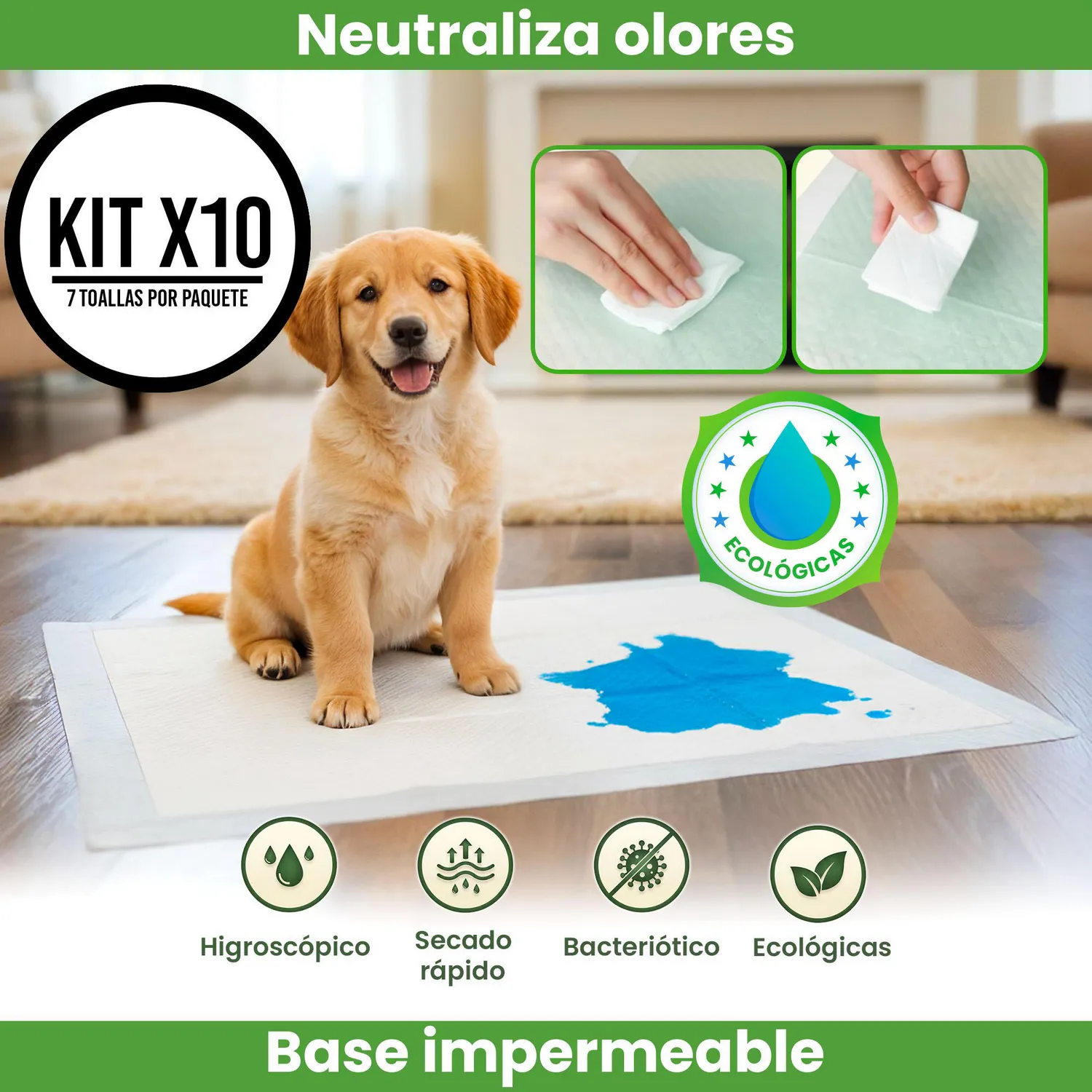 Toallas Acostumbradoras X70 Eco Bamboo Tapete para Mascotas 3