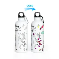 Triple Clean Botilo Acero 500 ml Cambia Color Con Temperatura - Diseño Unicornio