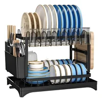 Escurridor de Platos 2 Niveles Organizador Multifuncional